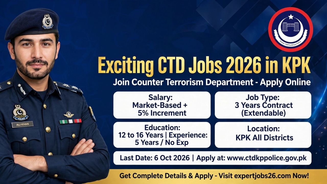 Exciting CTD Jobs 2026 in KPK Apply Online