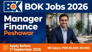 Best BOK Jobs 2026 Manager Finance in Peshawar Apply Online