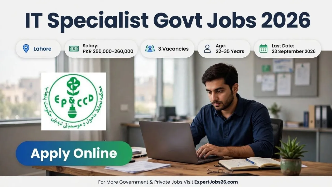 Best IT Specialist Govt Jobs in Lahore 2026 Apply Now