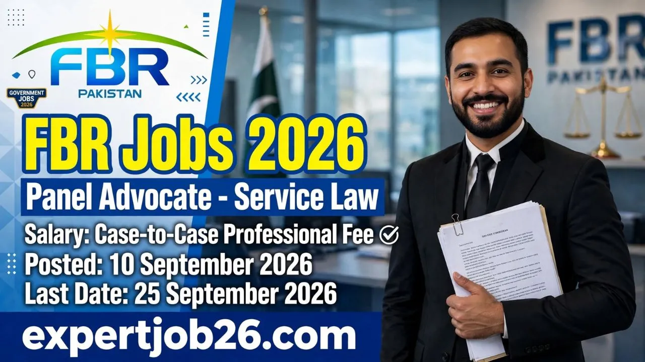 FBR Jobs 2026 – Latest Panel Advocate Jobs Apply Now